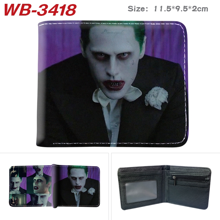 Suicide Squad  Anime pu half-fold wallet 11.5X9X2CM WB-3418A