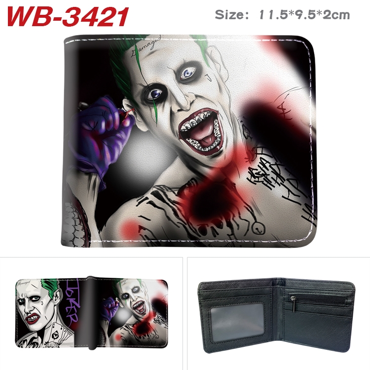 Suicide Squad  Anime pu half-fold wallet 11.5X9X2CM WB-3421A