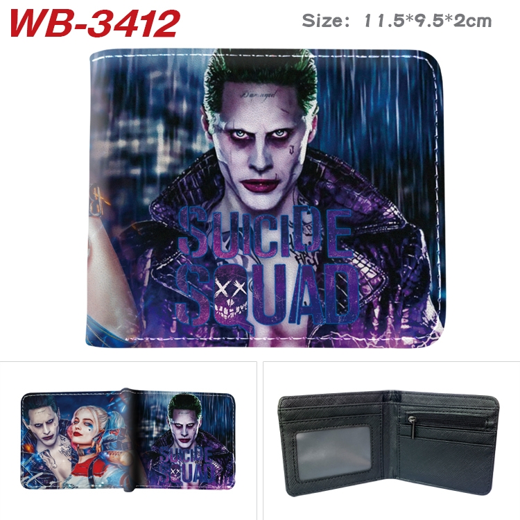 Suicide Squad  Anime pu half-fold wallet 11.5X9X2CM WB-3412A