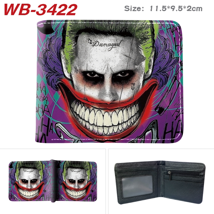 Suicide Squad  Anime pu half-fold wallet 11.5X9X2CM WB-3422A