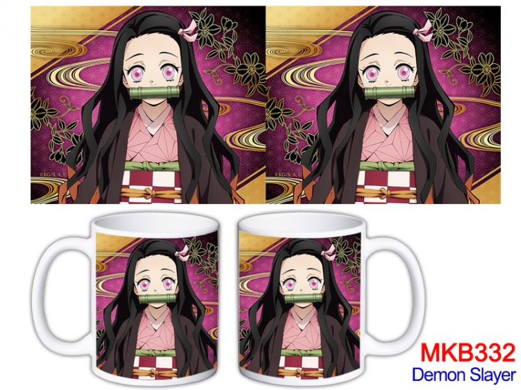 Demon Slayer Kimets  Anime color printing ceramic mug cup price for 5 pcs MKB-332