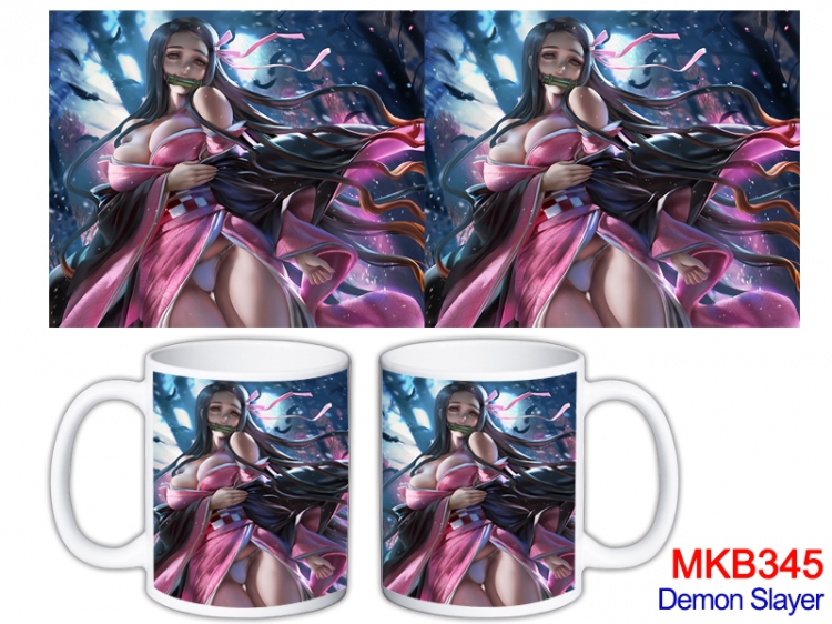 Demon Slayer Kimets  Anime color printing ceramic mug cup price for 5 pcs MKB-345