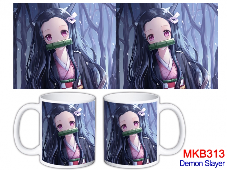 Demon Slayer Kimets  Anime color printing ceramic mug cup price for 5 pcs MKB-313