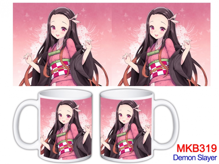 Demon Slayer Kimets  Anime color printing ceramic mug cup price for 5 pcs MKB-319