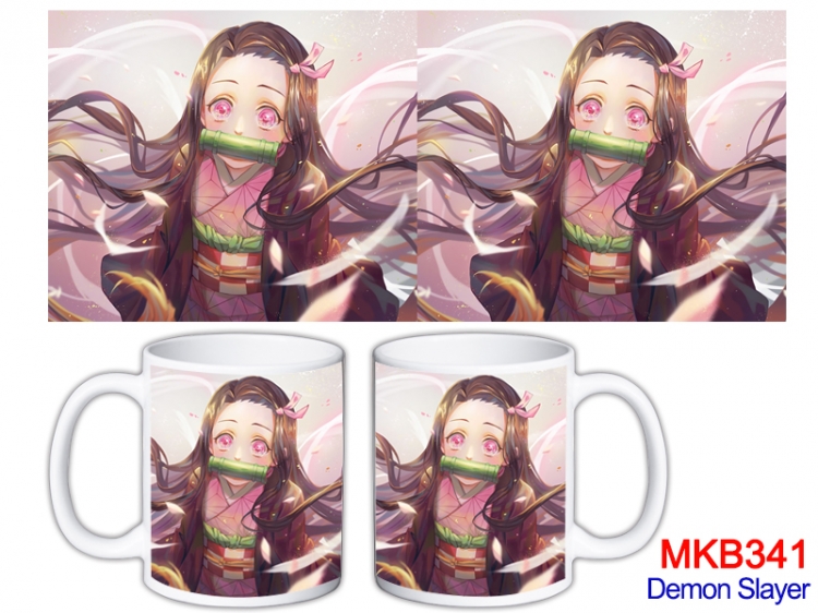 Demon Slayer Kimets  Anime color printing ceramic mug cup price for 5 pcs MKB-341
