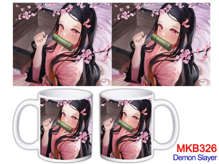 Demon Slayer Kimets  Anime color printing ceramic mug cup price for 5 pcs MKB-326