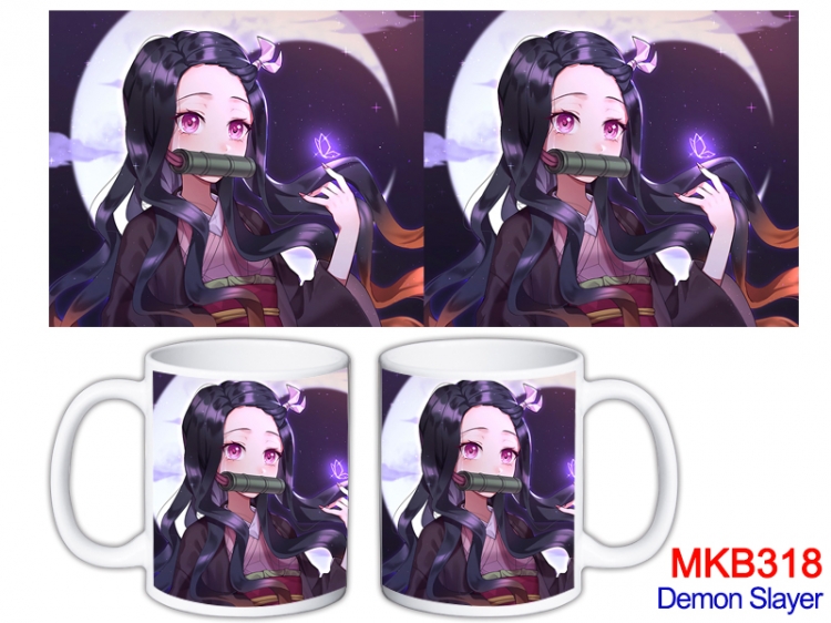 Demon Slayer Kimets  Anime color printing ceramic mug cup price for 5 pcs MKB-318