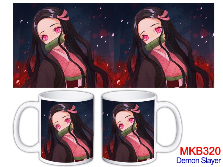 Demon Slayer Kimets  Anime color printing ceramic mug cup price for 5 pcs MKB-320