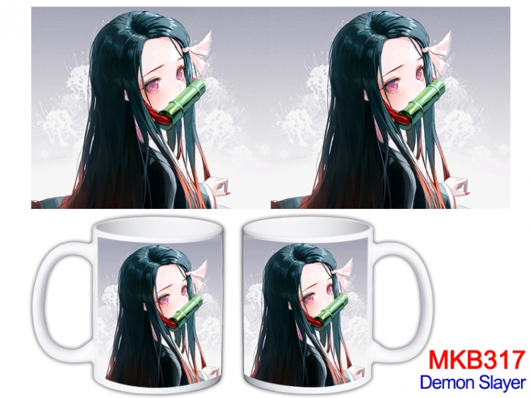 Demon Slayer Kimets  Anime color printing ceramic mug cup price for 5 pcs MKB-317