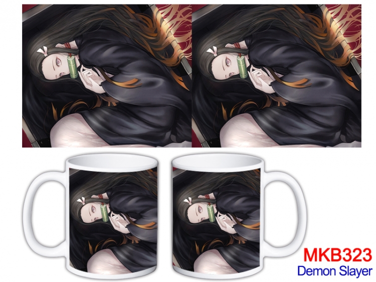 Demon Slayer Kimets  Anime color printing ceramic mug cup price for 5 pcs  MKB-323