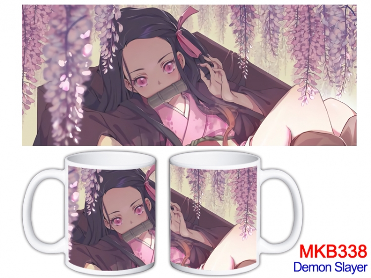 Demon Slayer Kimets  Anime color printing ceramic mug cup price for 5 pcs MKB-338