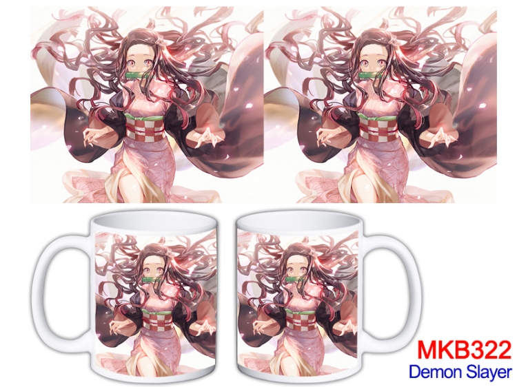 Demon Slayer Kimets  Anime color printing ceramic mug cup price for 5 pcs MKB-322