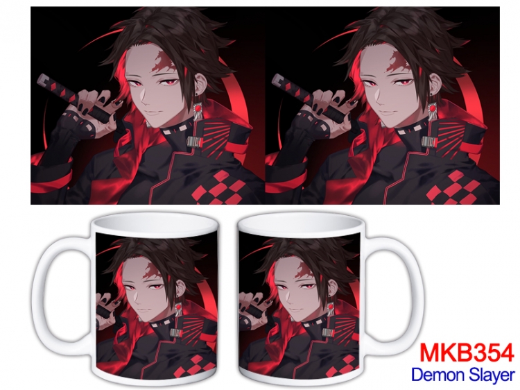 Demon Slayer Kimets  Anime color printing ceramic mug cup price for 5 pcs MKB-354