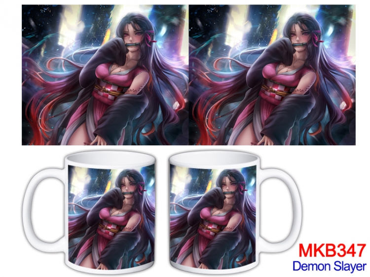 Demon Slayer Kimets  Anime color printing ceramic mug cup price for 5 pcs  MKB-347