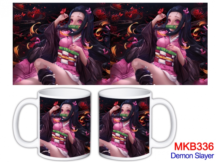 Demon Slayer Kimets  Anime color printing ceramic mug cup price for 5 pcs  MKB-336