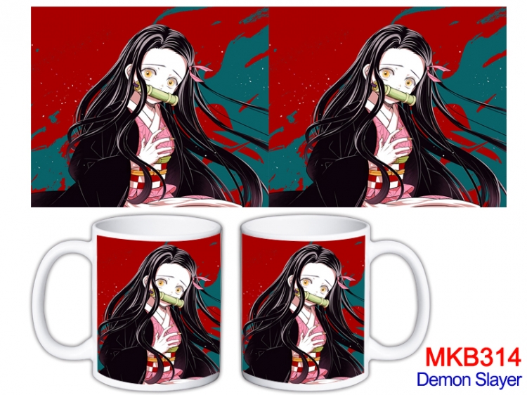 Demon Slayer Kimets  Anime color printing ceramic mug cup price for 5 pcs  MKB-314