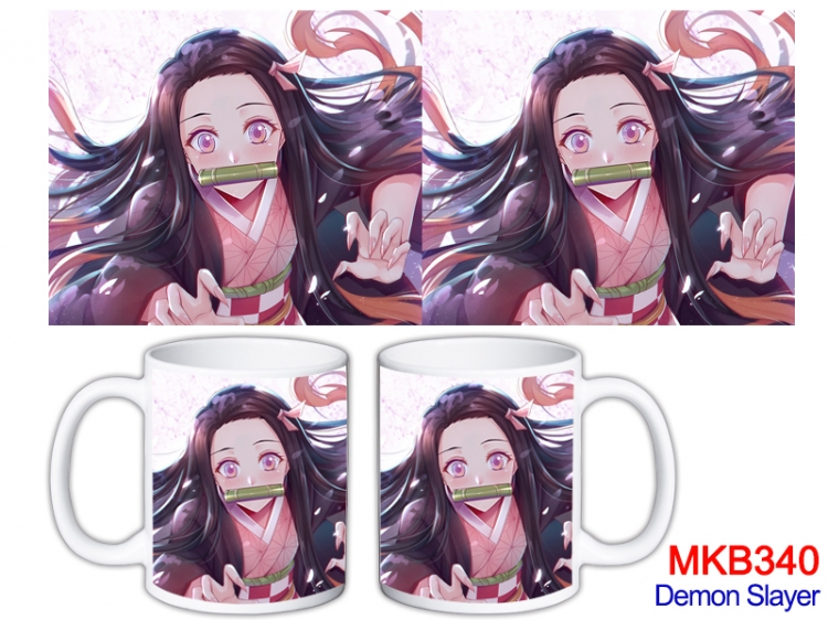 Demon Slayer Kimets  Anime color printing ceramic mug cup price for 5 pcs MKB-340
