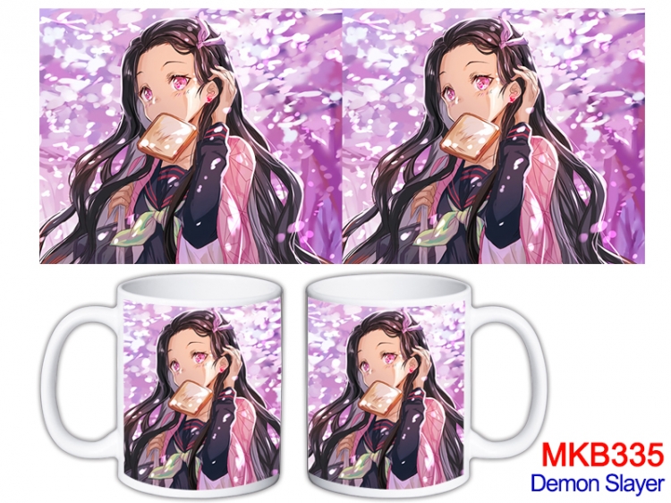 Demon Slayer Kimets  Anime color printing ceramic mug cup price for 5 pcs MKB-335