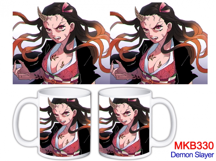 Demon Slayer Kimets  Anime color printing ceramic mug cup price for 5 pcs MKB-330