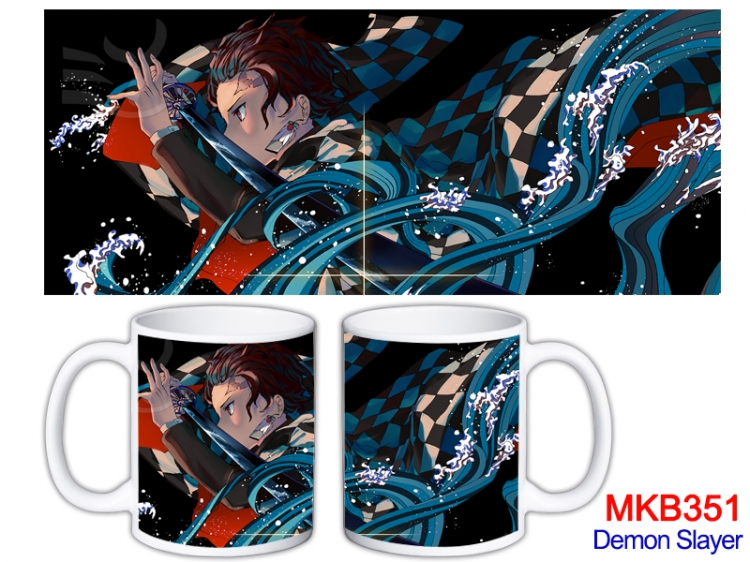 Demon Slayer Kimets  Anime color printing ceramic mug cup price for 5 pcs MKB-351