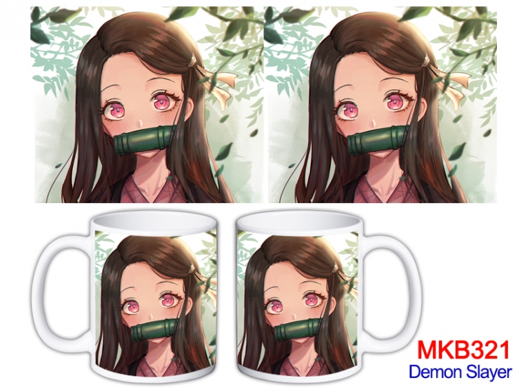 Demon Slayer Kimets  Anime color printing ceramic mug cup price for 5 pcs MKB-321