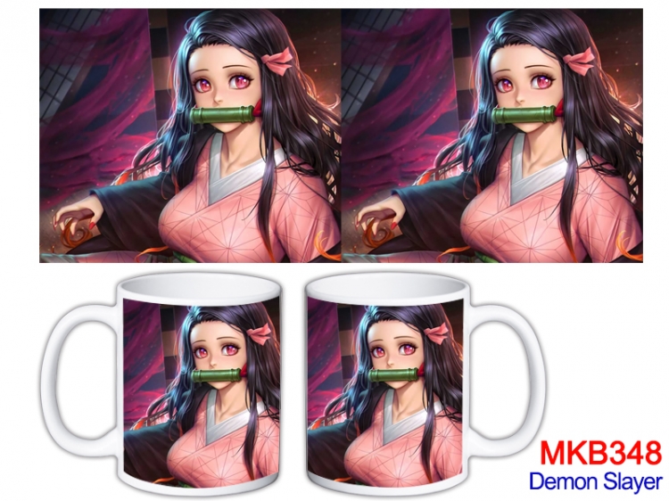 Demon Slayer Kimets  Anime color printing ceramic mug cup price for 5 pcs MKB-348