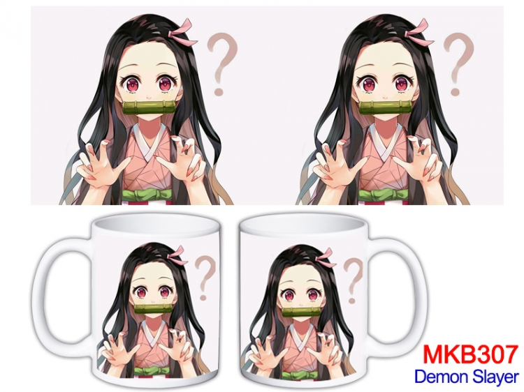 Demon Slayer Kimets  Anime color printing ceramic mug cup price for 5 pcs  MKB-307