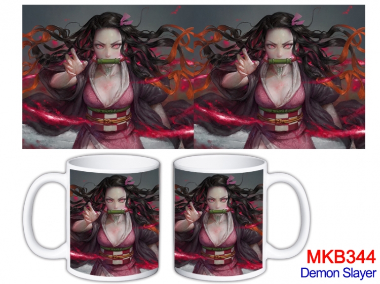 Demon Slayer Kimets  Anime color printing ceramic mug cup price for 5 pcs MKB-344