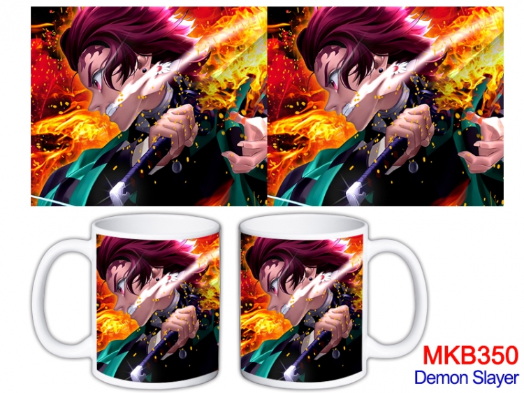 Demon Slayer Kimets  Anime color printing ceramic mug cup price for 5 pcs KB-350