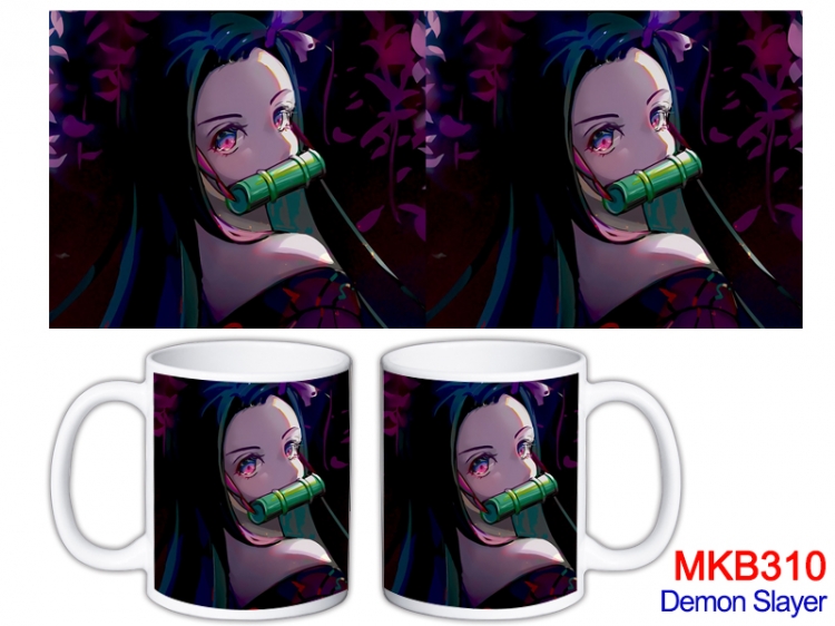 Demon Slayer Kimets  Anime color printing ceramic mug cup price for 5 pcs MKB-310