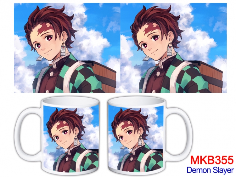 Demon Slayer Kimets  Anime color printing ceramic mug cup price for 5 pcs MKB-355