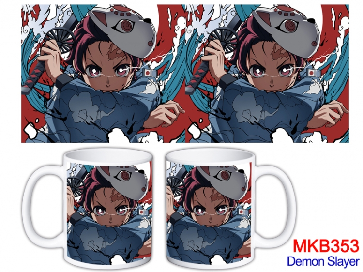 Demon Slayer Kimets  Anime color printing ceramic mug cup price for 5 pcs MKB-353