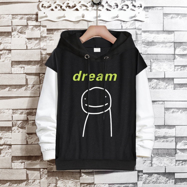 Dreamwastaken  fake two-piece thick hooded sweater from S to 3XL