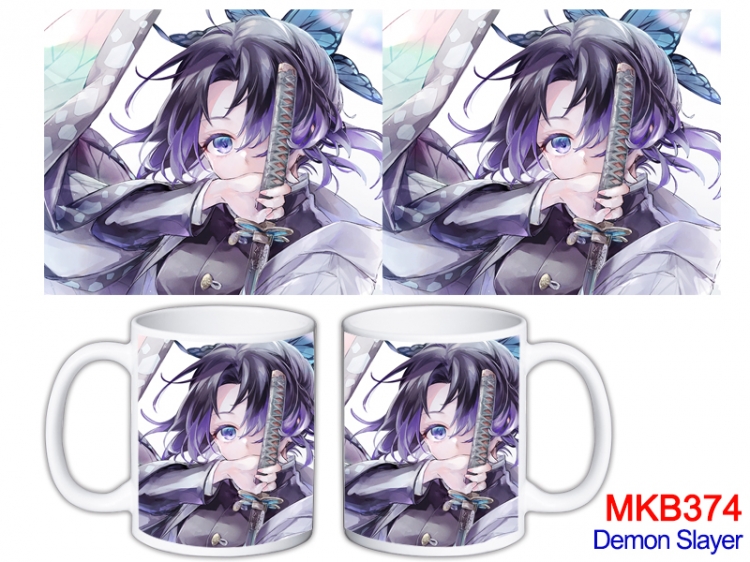 Demon Slayer Kimets Anime color printing ceramic mug cup price for 5 pcs MKB-374