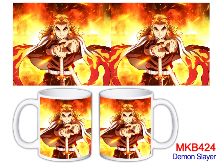 Demon Slayer Kimets Anime color printing ceramic mug cup price for 5 pcs   MKB-424