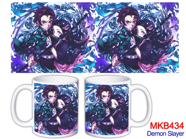 Demon Slayer Kimets Anime color printing ceramic mug cup price for 5 pcs MKB-434