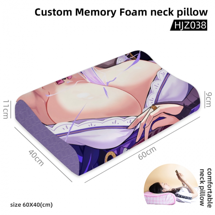 Genshin Impact Game memory cotton neck pillow 60X40CM HJZ038