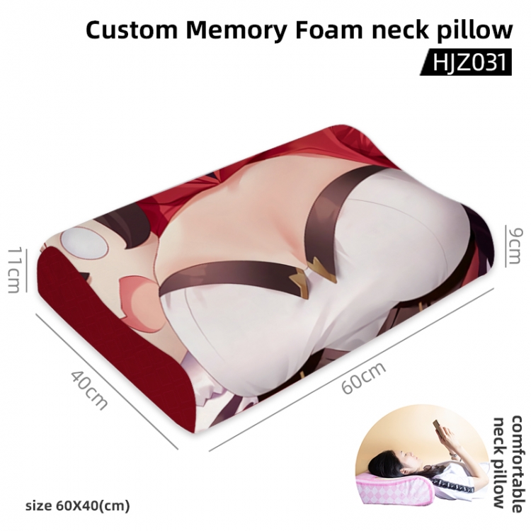 Genshin Impact Game memory cotton neck pillow 60X40CM HJZ031