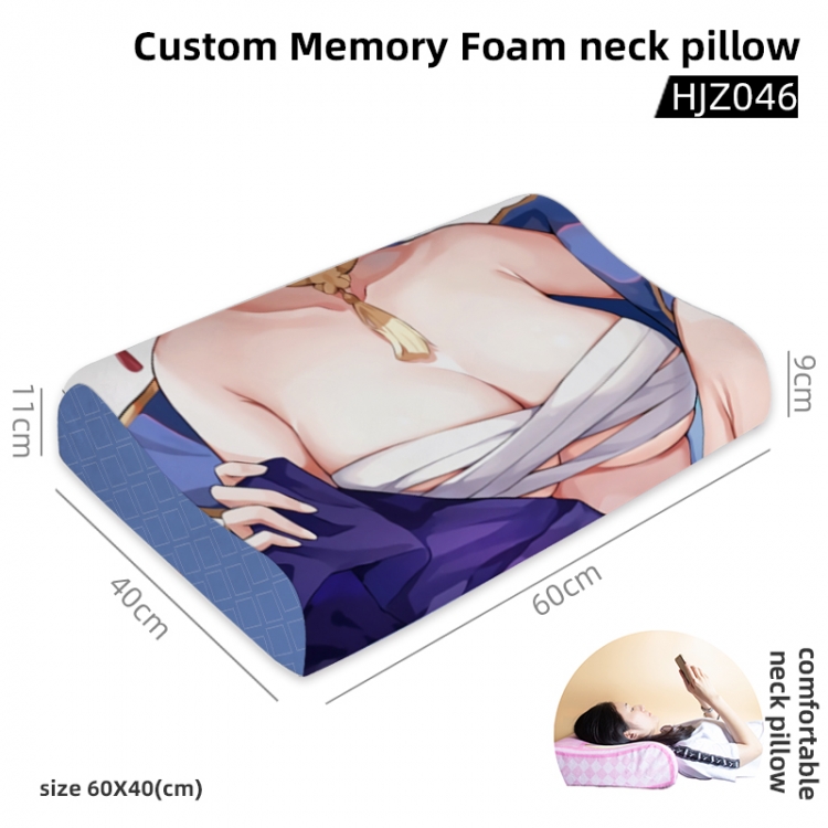 Genshin Impact Game memory cotton neck pillow 60X40CM HJZ046
