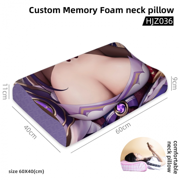 Genshin Impact Game memory cotton neck pillow 60X40CM HJZ036