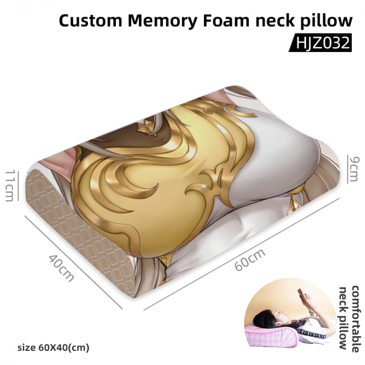 Genshin Impact Game memory cotton neck pillow 60X40CM HJZ032