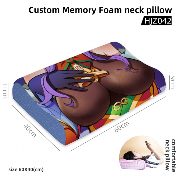 Genshin Impact Game memory cotton neck pillow 60X40CM HJZ042