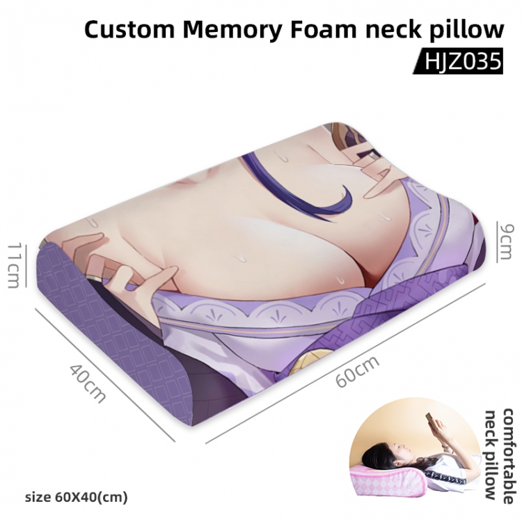 Genshin Impact Game memory cotton neck pillow 60X40CM HJZ035
