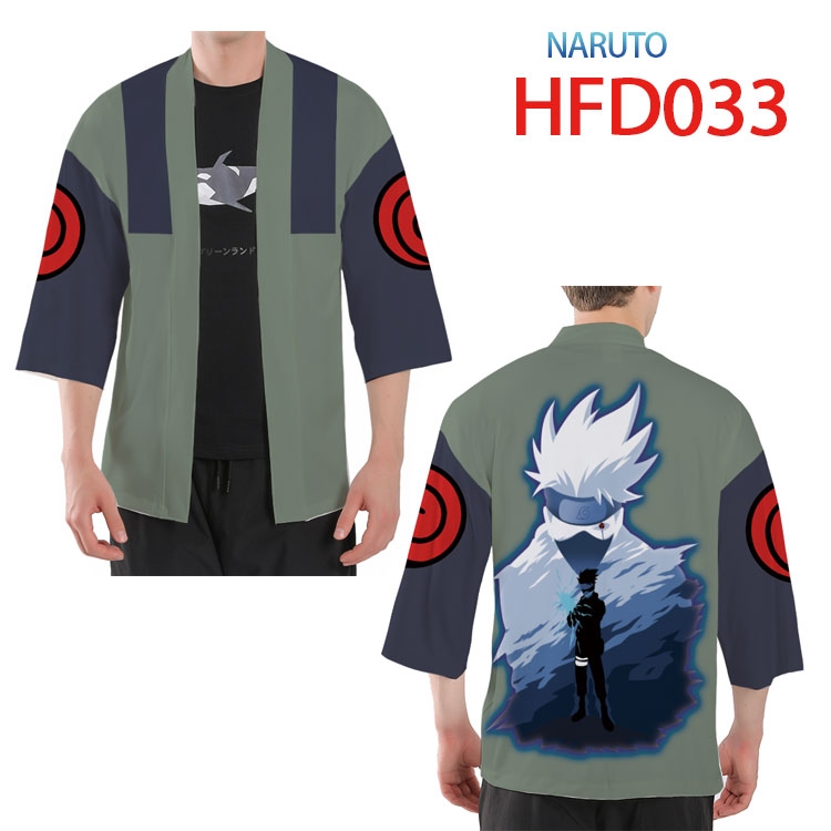 Demon Slayer Kimets Anime peripheral short full color kimono from S to 4XL HFD-033