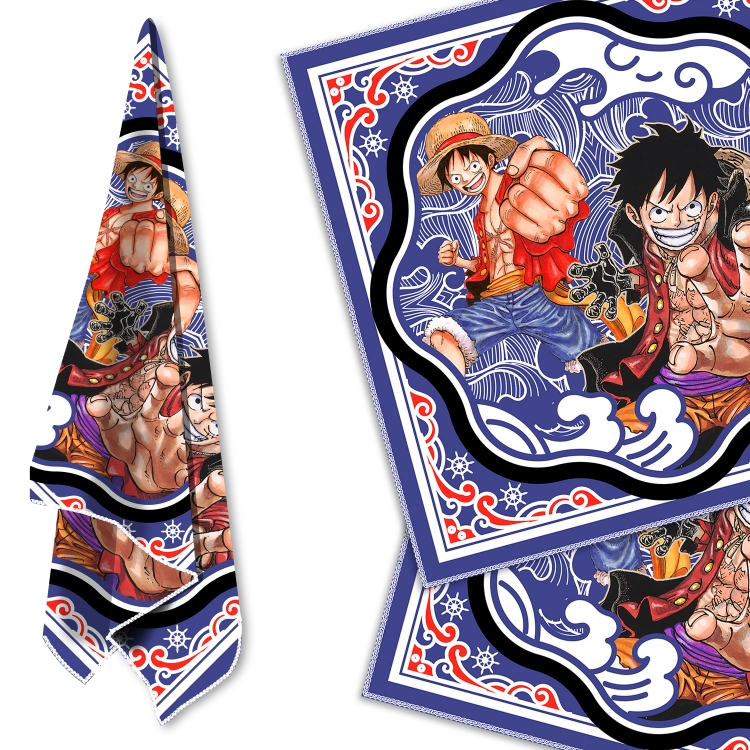 One Piece Cartoon sports towel sweat-absorbent towel turban 58X58CM  price for 2 pcs