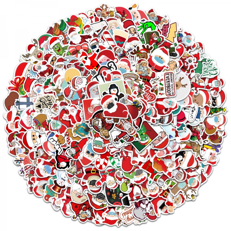 Cartoon christmas christmas present Doodle stickers Waterproof stickers a set of 150 price for 5 sets