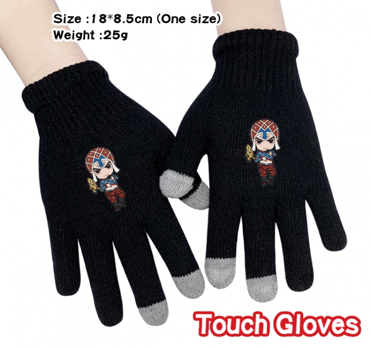 JoJos Bizarre Adventure Anime knitted full finger gloves 18X8.5CM