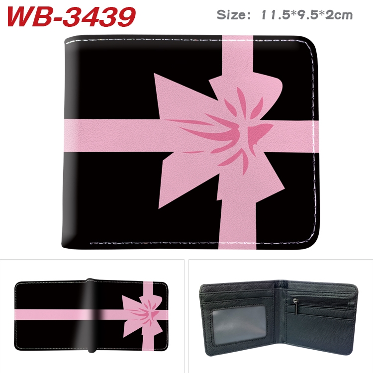 Squid Game color  two-fold leather wallet 11.5X9.5X2CM WB-3439A