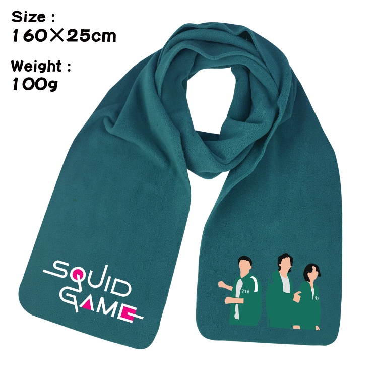 Squid Game Peripheral printed warm scarf shawl 160x25cm