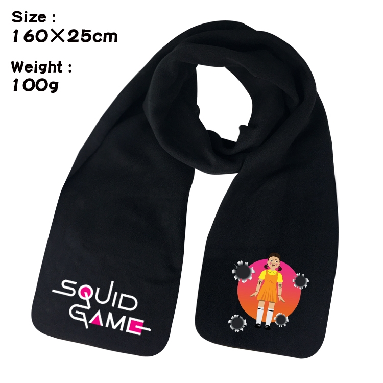 Squid Game Peripheral printed warm scarf shawl 160x25cm